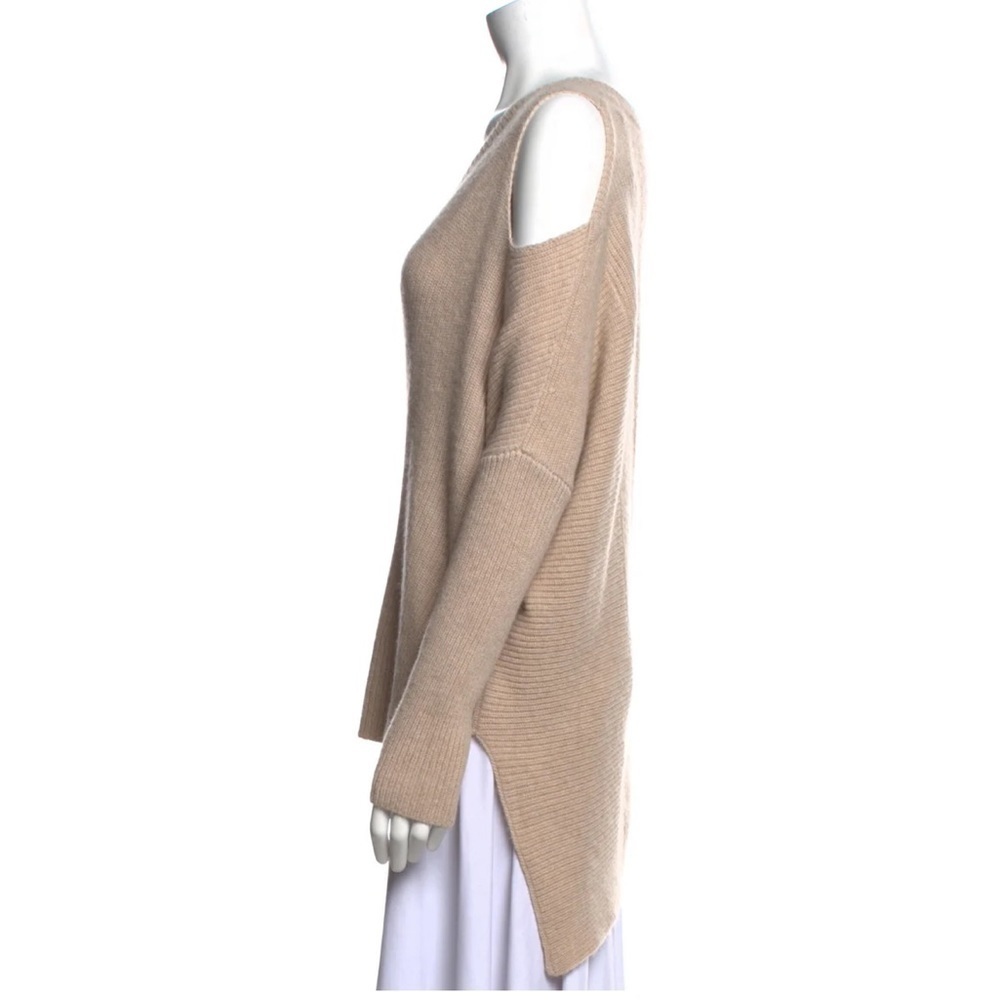 All Saints Sweater V-Neck Cold shoulder Asymmetrical Hemline 3 quarter XS - Picture 2 of 14
